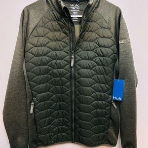 Huk Men's Dark Green Puffer Jacket